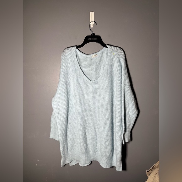 Intimately Free People C.O.Z.Y Waffle Wool Blend Pullover Size M/L - Picture 2 of 5